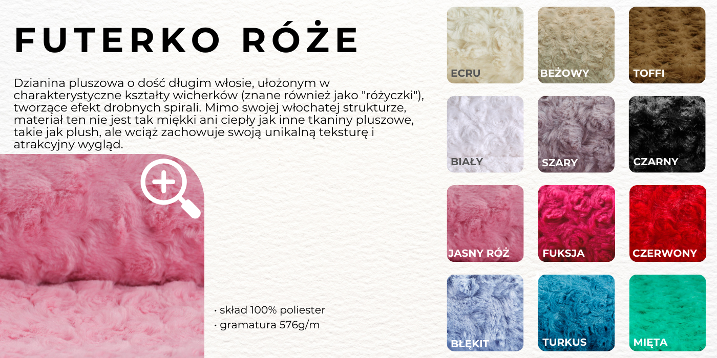 katalog minky futerko róże wicherek
