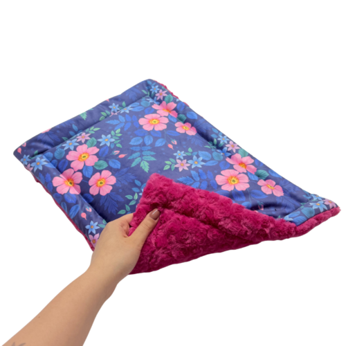 75 Materacyk 45x30cm kwiaty + fuksja