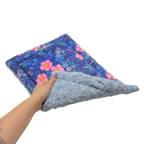 77 Materacyk 45x30cm kwiaty + błękit